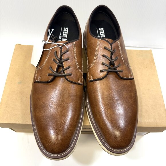 Steve Madden P-Jansen Cognac Dress Shoes | Men’s 10 | Brown - New With Box - Picture 2 of 8